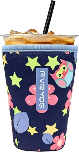 Vista 168 de Reusable Insulated Neoprene Iced Coffee Sleeves for Iced Coffee Cups, Coffee Coolies sleeves for Iced & Hot Drinks