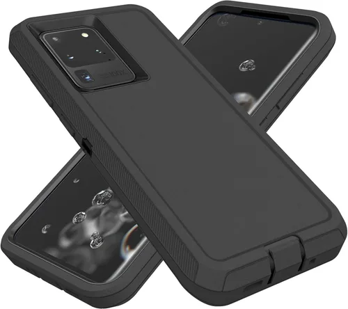 Vista 8 de Funda protectora resistente para Samsung Galaxy S20 Plus, a prueba de polvo, a prueba de golpes, protección contra caídas, 3 en 1, para Samsung Negro