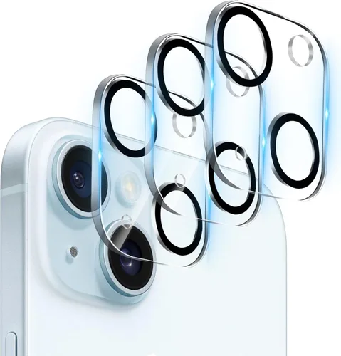 Vista 124 de Dengduoduo Paquete de 3 protectores de lente de cámara de vidrio templado para iPhone 15 de 6.1 pulgadas y para iPhone 15 Plus de 6.7 pulgadas
