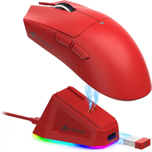 Vista 14 de ATTACK SHARK X11 Ratón inalámbrico ligero para juegos con base de carga RGB, Tri-Mode-2.4G/USB-C con cable/BT, 22K DPI, sensor óptico PAW3311