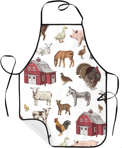 Vista 25 de Sigouyinei Delantales para mujeres con bolsillos, delantal para hombres, delantal adecuado para chefs camareros, técnicos de uñas para hornear