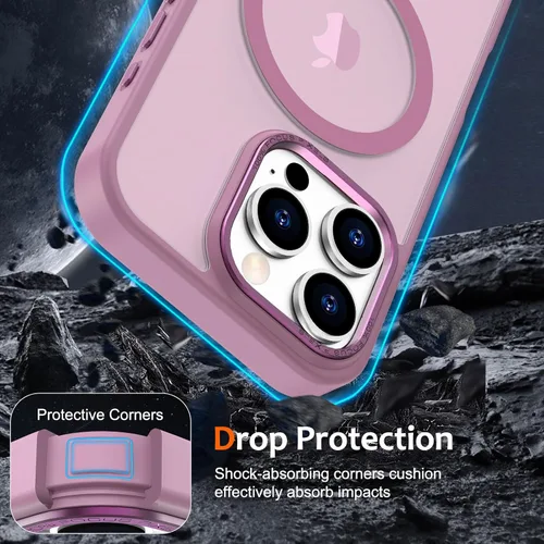 Vista 793 de Anuck - Funda magnética para iPhone 11 compatible con MagSafe, carcasa trasera mate translúcida dura, borde de TPU, delgada, resistente a impactos