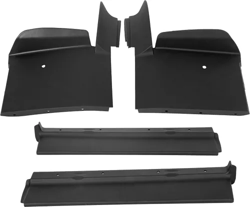 Vista 2 de ECOTRIC Llenadores de parachoques delantero de plástico ABS compatible con Cadillac ElDorado 1979-1985 negro (juego de 4 piezas)
