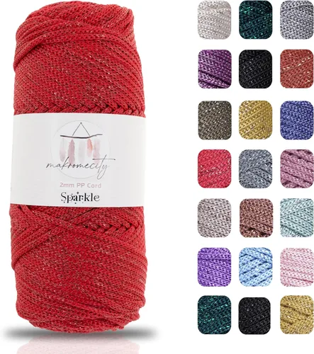 Vista 13 de Makromecity, Cordón de macramé de poliéster de 2 mm x 38 metros (125 yardas) 2 mm de polipropileno, cordón de macramé para crochet, bolsa