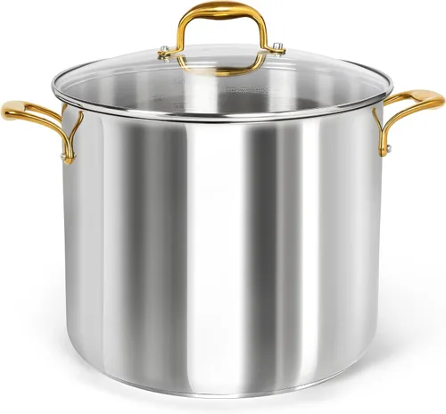 Vista 10 de MICHELANGELO Ollas de Acero Inoxidable - Olla de Inducción de 6 Qt con Tapa, Olla para Caldo de Acero Inoxidable 18/10, Olla de Cocina No Tóxica