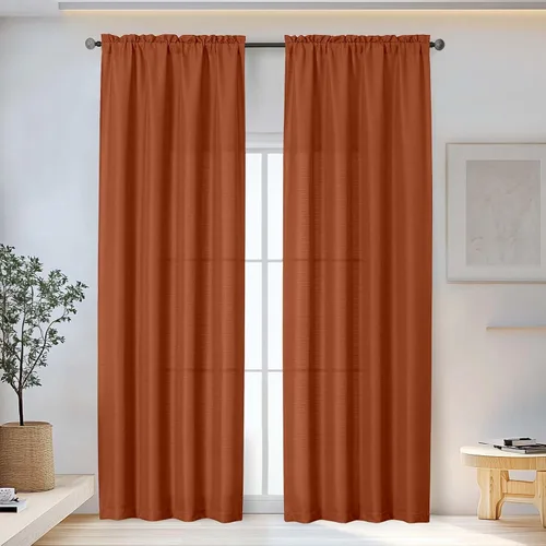 Vista 73 de OWENIE Bob Juego de 2 Paneles de Cortinas Negras de Cocina para Ventanas de 36 Pulgadas de Largo, Cortinas Cortas de Café con Textura de Lino