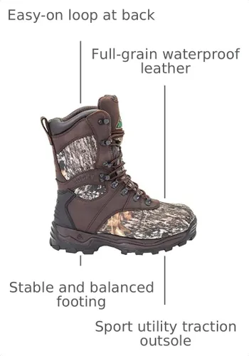 Vista 2 de ROCKY Sport Utility 1000G - Bota impermeable aislada Roble musgoso (Mossy Oak)