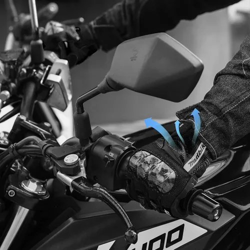 Vista 6 de MADBIKE - Guantes de motocicleta con pantalla táctil para motocross, bicicleta de tierra, aptos para hombres y mujeres, con nudillos protectores