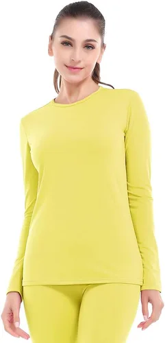 Vista 20 de MANCYFIT - Conjunto de ropa interior térmica para mujer, con forro polar, ultra suave Beige