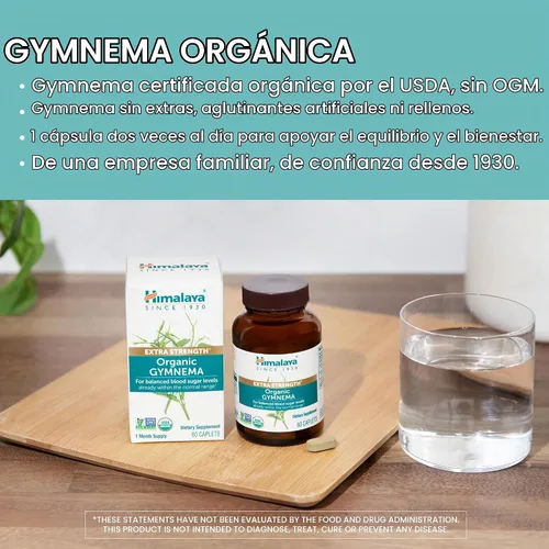 Vista 3 de Himalaya Extra Strength USDA Organic Gymnema Sylvestre Extracto, 1085 mg, 60