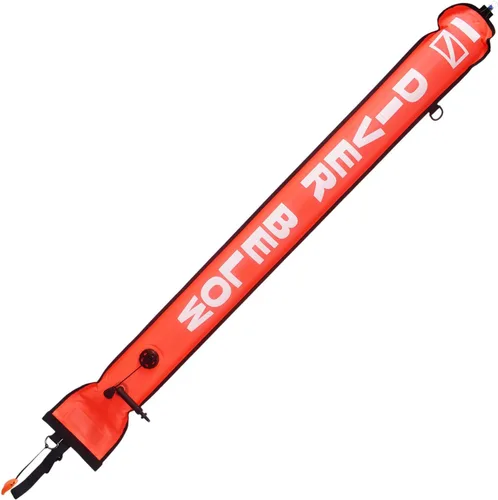 Vista 6 de Scuba Choice Surface Marker Buoy (SMB) High-Visibility Dive Signal Tube, Durable Nylon TPU, Compact & BCD-Compatible, Easy Oral Inflator for Diving
