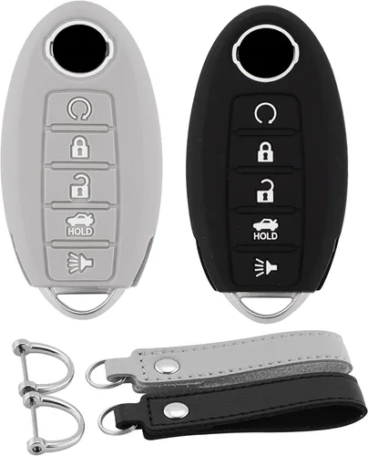 Vista 26 de Funda para Llavero de Silicona para Auto Compatible con Ford F150 Explorer Mustang Edge, para Lincoln MKZ MKX MKC con 5 Botones, Protector Completo
