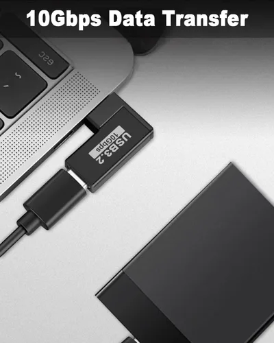 Vista 4 de Adaptador USB a USB C, adaptador USBC hembra a A macho de cargador de automóvil, convertidor OTG de enchufe USB-C para iPhone 16, 15, 14, 13 Plus