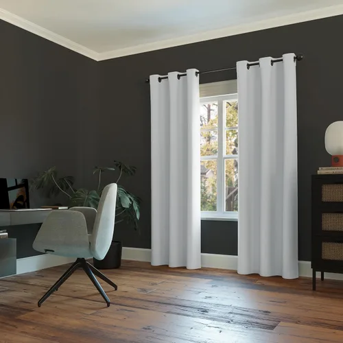 Vista 6 de Sun Zero Easton Energy Saving Blackout Panel de cortina con ojales, 40 "x 84", Dove Blanco roto Dove White
