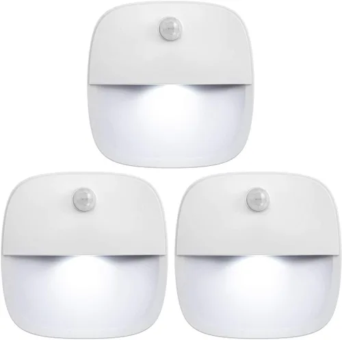 Vista 8 de AMIR Luz con sensor de movimiento mejorada para interiores, luces de escalera, funciona con pilas, luz nocturna LED inalámbrica adhesiva