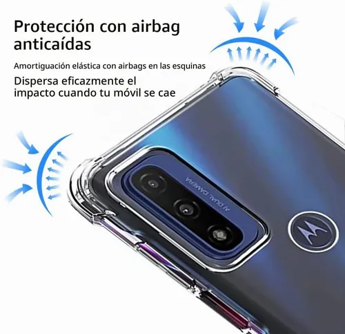 Vista 4 de Funda para Moto G Play 2023: Funda y protector de pantalla para Moto G Pure y protector de pantalla, a prueba de golpes, transparente, delgada