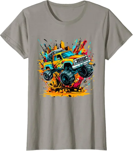 Vista 82 de Monster Trucks Are My Jam - Camiseta Monster Truck, Negro