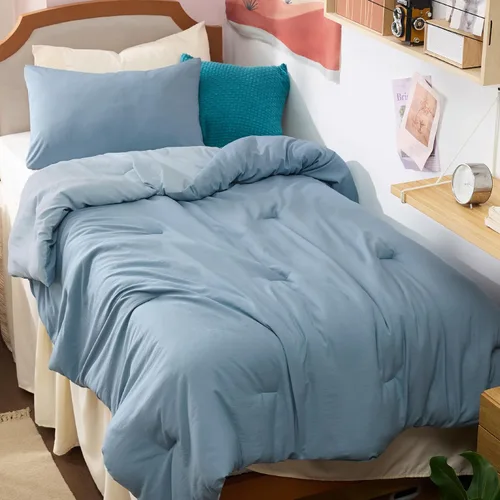 Vista 34 de Bedsure Juego edredón suave prelavado individual/individual XL, 365 días, cálido relleno alternativo GentleSoft™, 1 edredón ligero:68x88 pulgadas