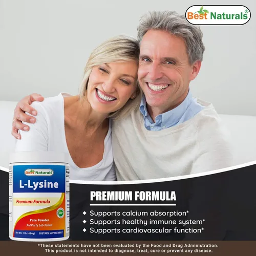 Vista 4 de Best Naturals Lisina en polvo 1 libra y L-lisina 500 mg