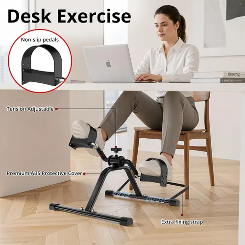 Vista 7 de MOMODA Bicicleta estática de piernas y brazos con monitor LCD