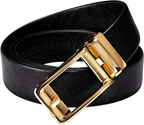 Vista 4 de Dubulle Cinturón de trinquete para hombre OroNegroRojoVerdeAzulBlanco con hebilla automática - Cinturón de negocios casual Regalo - Ajuste ajustable