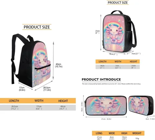 Vista 65 de FOR U DESIGNS Fuego baloncesto impreso niños escuela mochilas viaje mochila libro bolsa