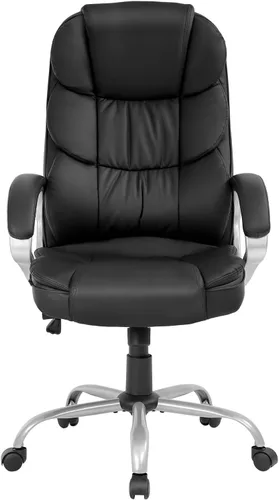 Vista 8 de Furniture of America Darcy - Silla de oficina ergonómica de respaldo alto, soporte lumbar, silla de escritorio ejecutiva de piel sintética, sillas