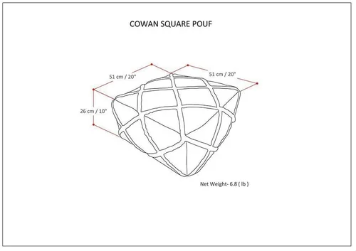 Vista 3 de SIMPLIHOME Cowan Puf cuadrado contemporáneo en telar magenta y natural tejido para la sala de estar, el dormitorio y la habitación de los niños