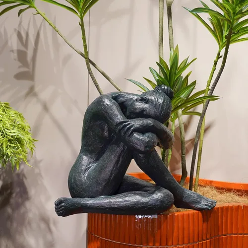 Vista 4 de Guichifun Estatua de Bailarina de Yoga Decoración para el Hogar - Escultura de Resina Moderna Creativa para Ballet en Casa Pensadores Bailarines