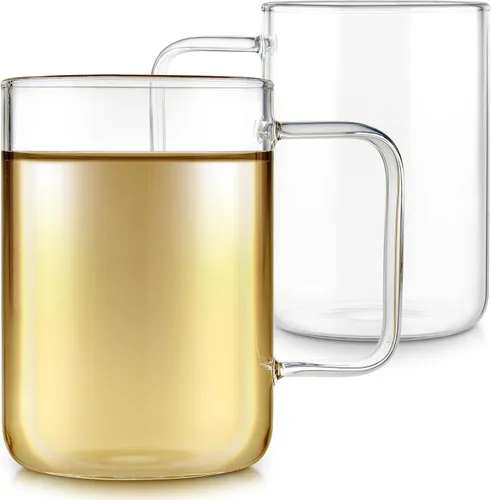 Vista 7 de Teabloom Juego de dos vasos de vidrio de borosilicato de primera calidad, 6 onzas, sin manchas y aptos para microondas