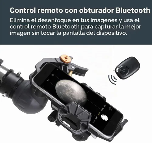 Vista 6 de Celestron – NexYZ DX – Adaptador universal para smartphone para telescopio, binoculares y miras de detección – Alineación de precisión de 3 ejes