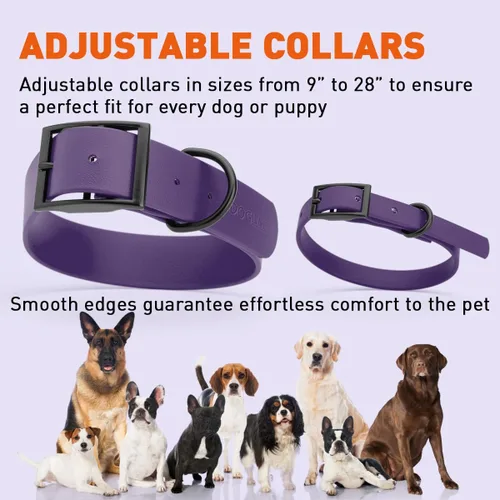 Vista 289 de Dogline Biothane - Collar impermeable para perro con hebilla de liberación rápida, resistente cincha de nailon recubierta con resistente y a prueba