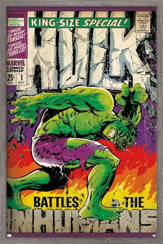 Vista 11 de Trends International Marvel Comics Hulk - Póster especial #1 para pared, 34 pulgadas de largo x 22.4 pulgadas, versión enmarcada en negro Versión