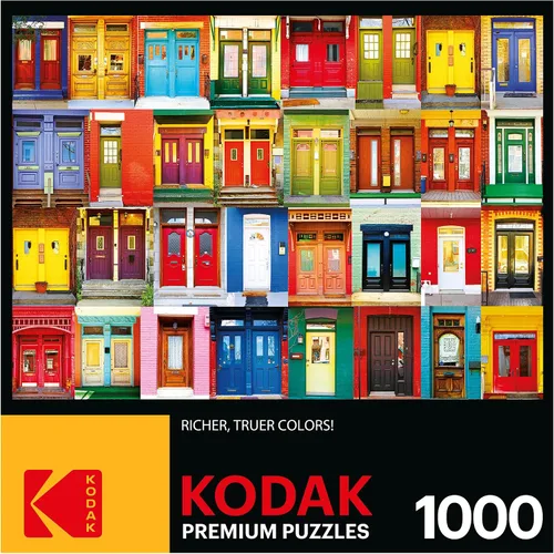 Vista 2 de KODAK PREMIUM PUZZLES - Rompecabezas colorido con puertas de Montreal, multicolor