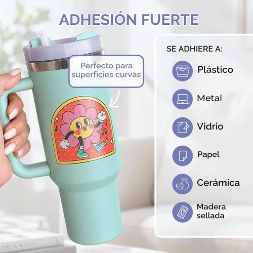 Vista 4 de Papel adhesivo imprimible semitransparente, impermeable, 62 hojas