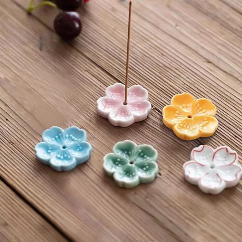 Vista 11 de Soporte de cerámica japonesa hecho a mano para incienso o quemador de incienso, bandeja única para recoger cenizas y regalo decorativo, decoración