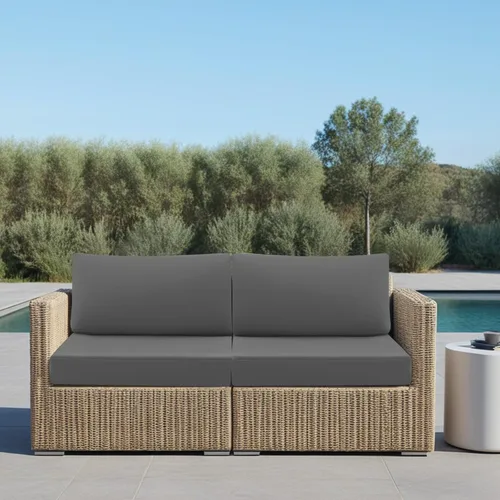 Vista 3 de idee-home Cojines impermeables para asiento de exteriores, para muebles de patio, cojines de repuesto para asiento profundo Hampton Bay