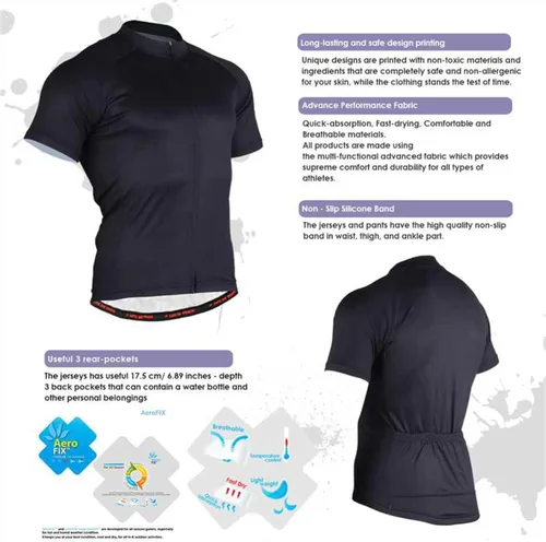 Vista 6 de Camiseta de ciclismo de manga corta para hombre Multi-Color 1