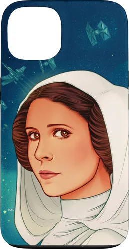Vista 7 de Funda exclusiva de Star Wars para iPhone 16 con diseño de princesa Leia de Nueva Esperanza