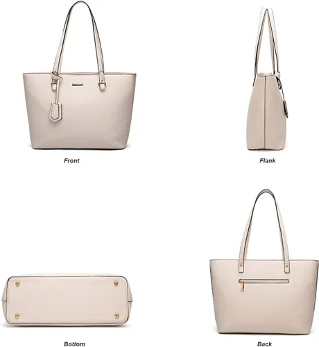 Vista 4 de Bolso de mano de moda para mujer, bolso de hombro, asa superior, juego de 4 piezas