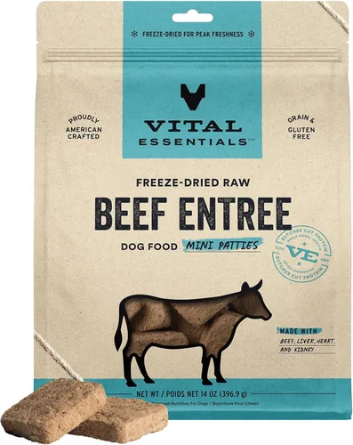 Vista 13 de Vital Essentials Alimento crudo liofilizado para perros, mini empanadas de conejo, 14 onzas