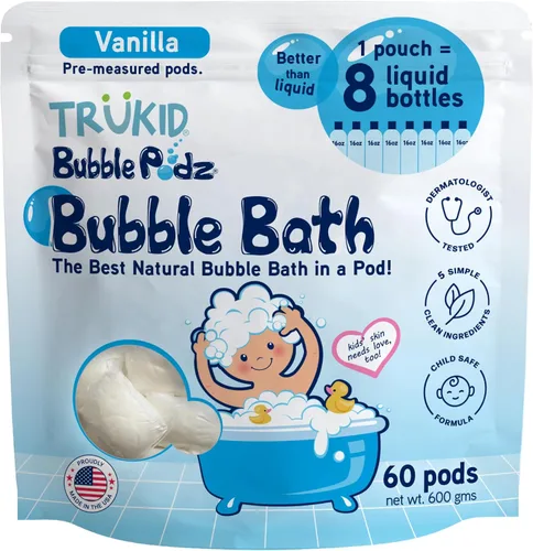 Vista 26 de TruKid Bubble Podz - Baño de burbujas para niños, niños pequeños y bebés, bomba de baño suave y refrescante sin lágrimas para piel sensible