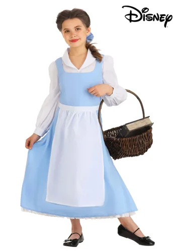 Vista 3 de Disfraz de Vestido Azul de Bella para Niños de La Bella y la Bestia de Disney Multicolor