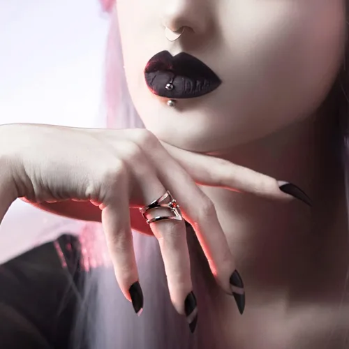 Vista 6 de Anillo de afecto de Rogue+Wolf Halloween plata compromiso compromiso compromiso anillos de boda para mujer, joyería gótica Y2K, accesorios
