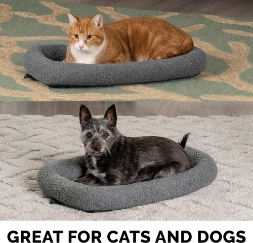 Vista 13 de Furhaven Cama para Perros para Perros Grandes/Medianos, 100% Lavable, Dimensionada para Adaptarse a Jaulas - Almohadilla de Jaula con Borde de Forro