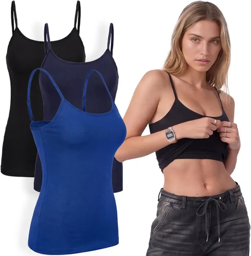 Vista 53 de Emmalise Camiseta de mujer con brasier integrado, soporte de tela sin varillas, camisola corta