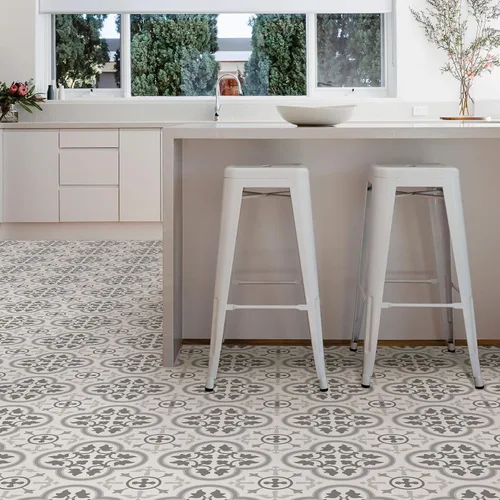 Vista 4 de FloorPops FP2953 Remy - Azulejos para suelo (pelar y pegar, color gris)
