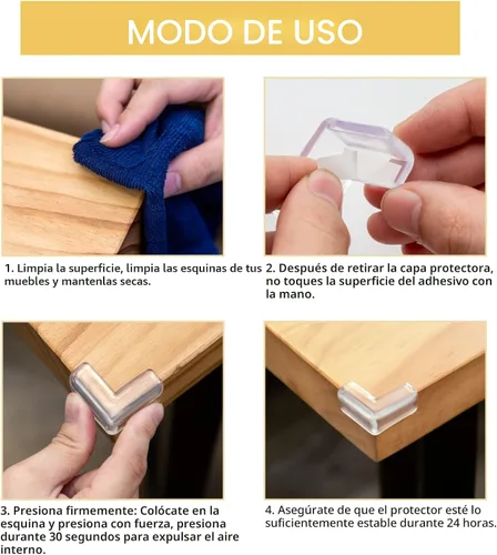 Vista 5 de 12 piezas, mesa, bebé, protectores de esquina para muebles, parachoques de esquina, protector de esquina de mesa para bebé Paquete de 12 protectores