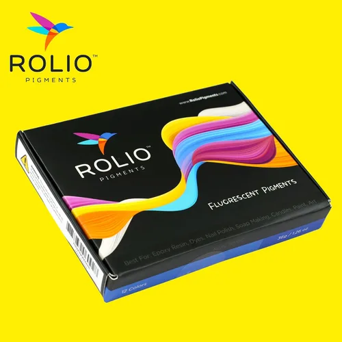 Vista 6 de Rolio - Juego de pigmentos fluorescentes en polvo de neón - Colores neón