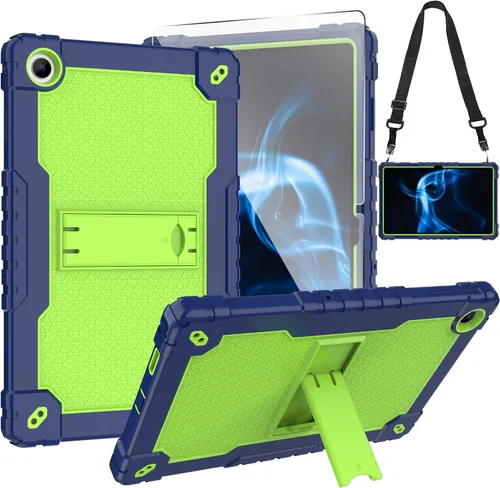 Vista 14 de Para Onn 10.4 Tablet Pro 2023 Modelo: 100110603 Funda híbrida resistente con función atril incorporada, funda rígida con vidrio templado/correa